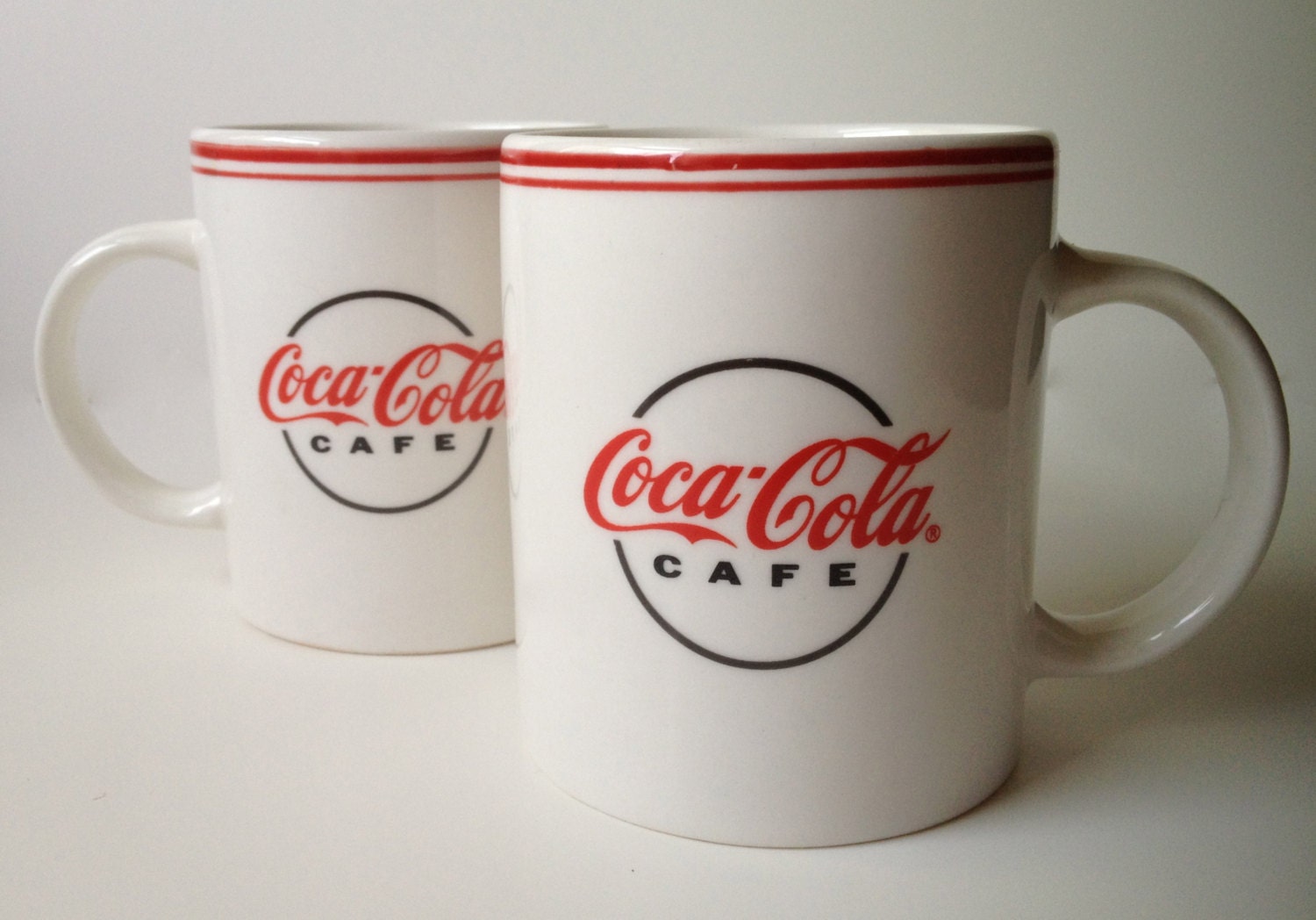 Set of Two Coca Cola Cafe Mugs