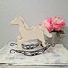 Vintage shabby chic rocking horse decoration