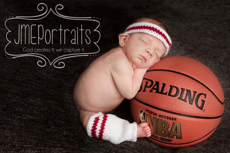 Baby Basketball Headband and Matching Leg Warmers Handmade