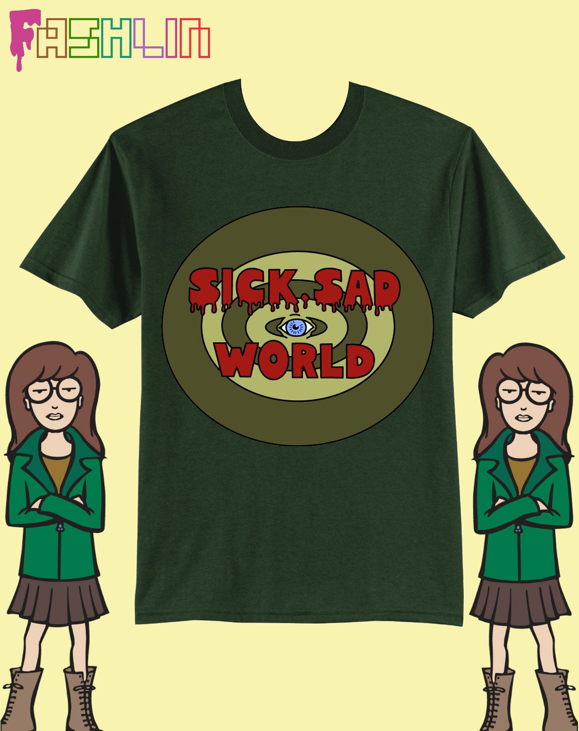 daria sick sad world shirt