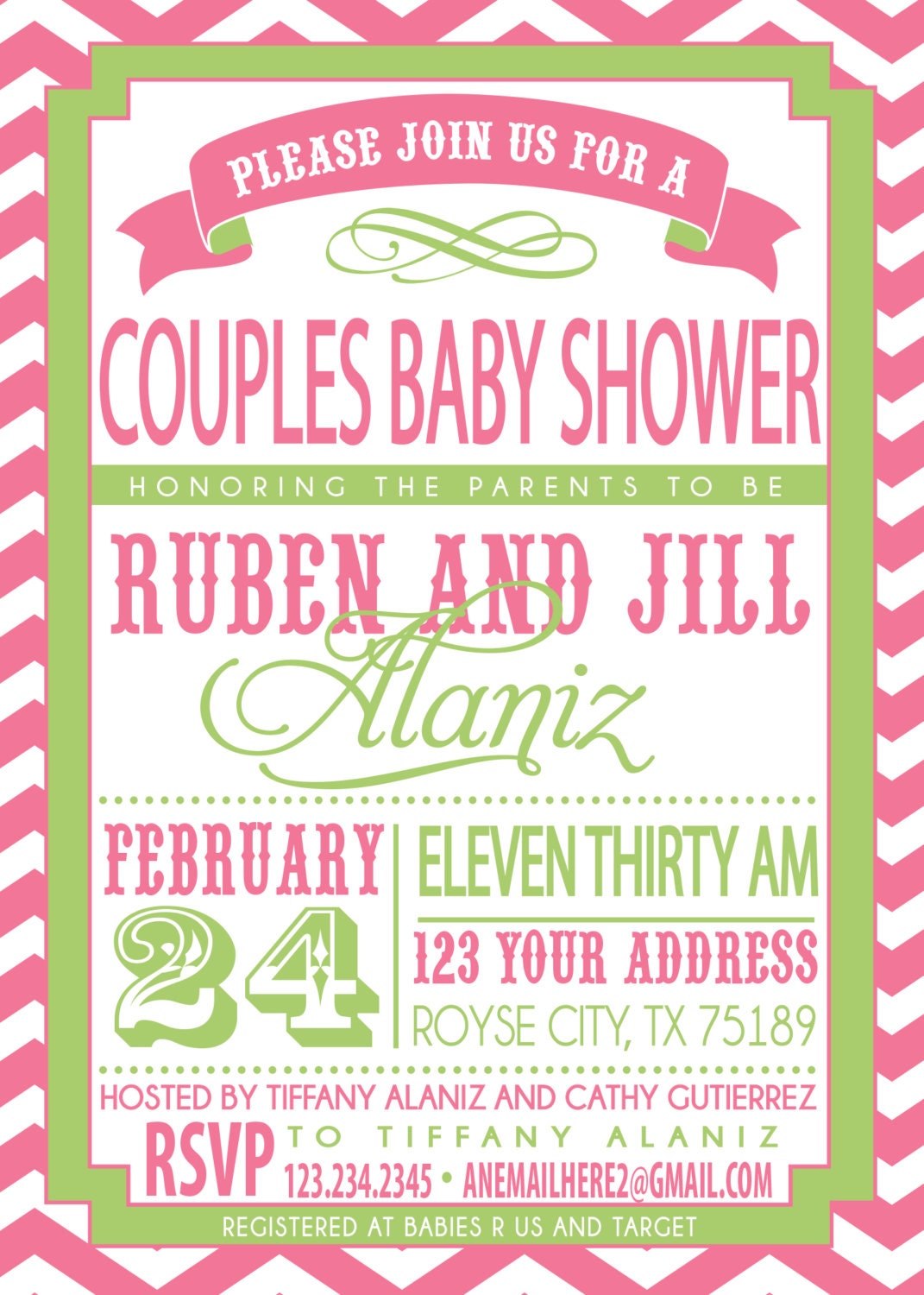 COUPLES BABY SHOWER invitation by SLDESIGNTEAM on Etsy
