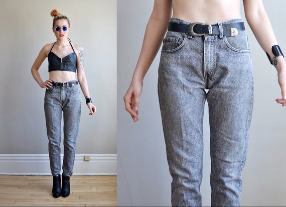 Vtg 90s LEVIS stone washed high waist skinny by BrownCowVintage