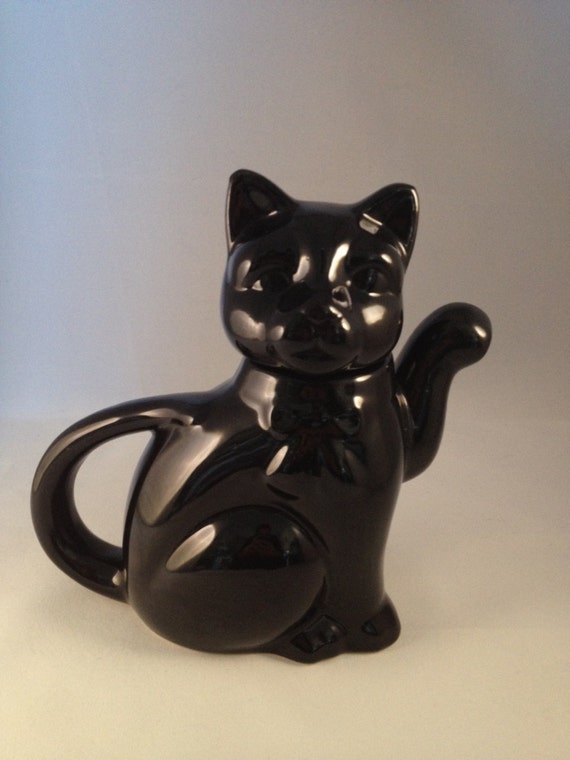 Retro Black Cat Teapot
