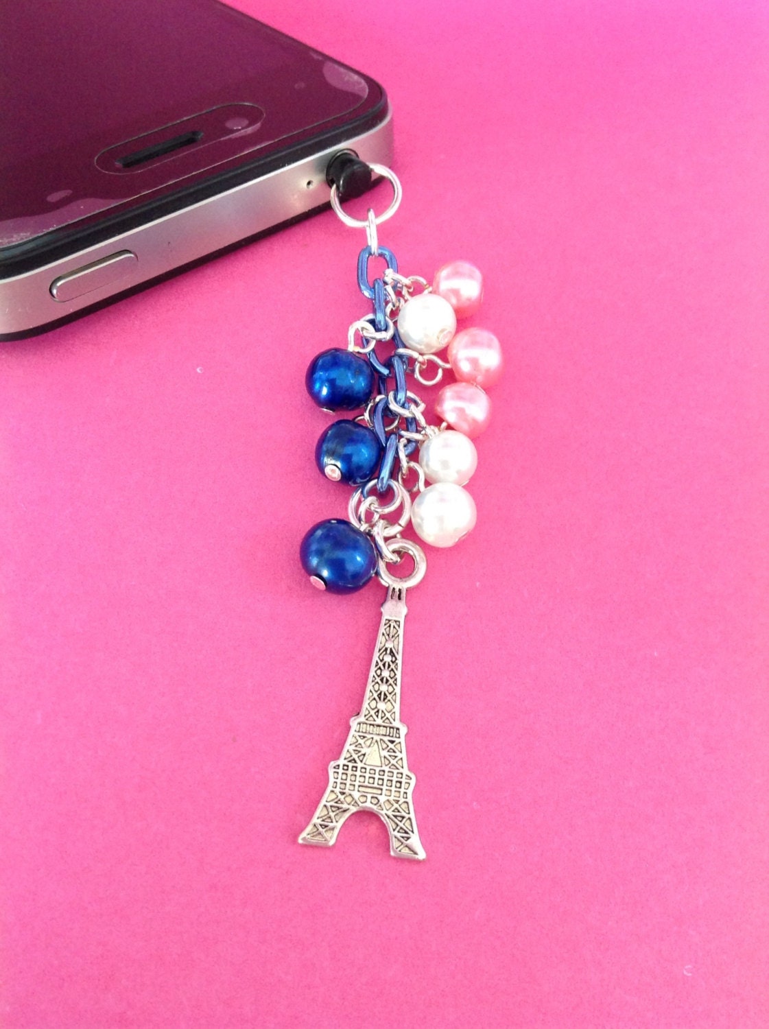 Eiffel Tower Cell Phone Charm headphone jack charm dust plug