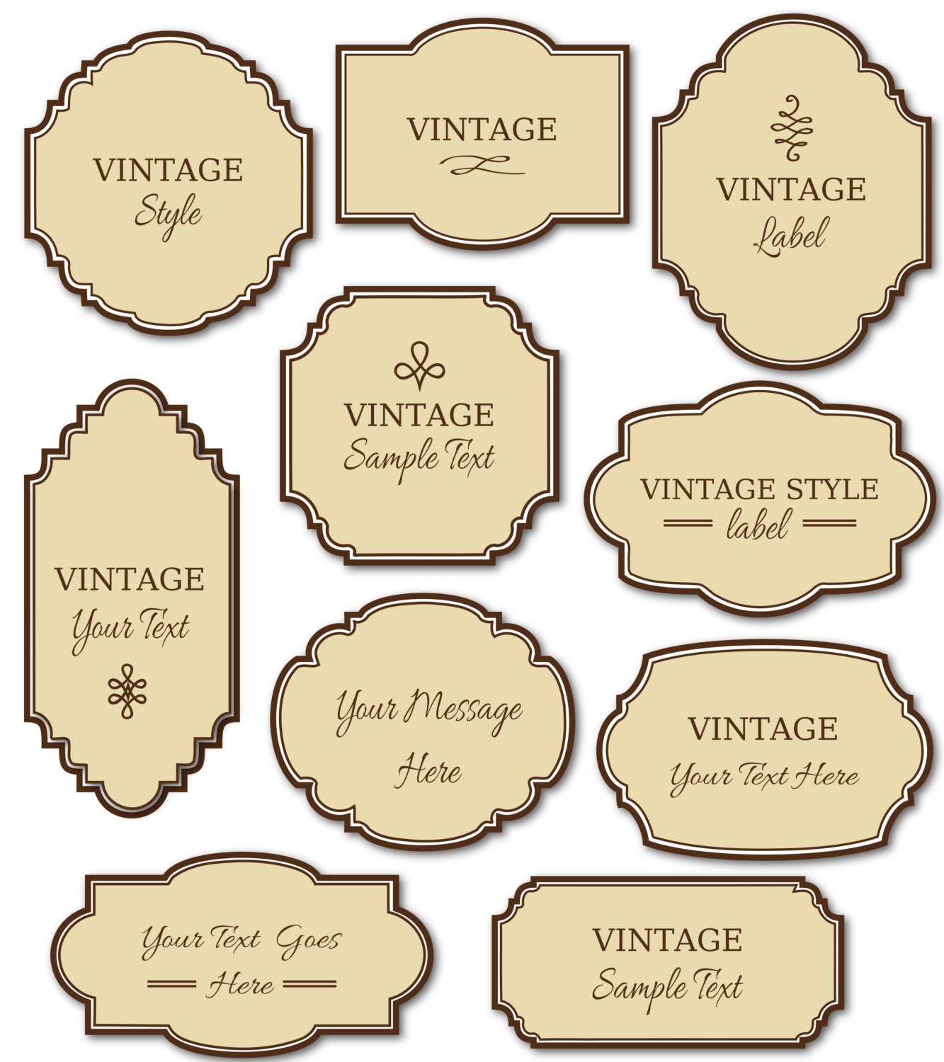 clip art labels vintage - photo #1