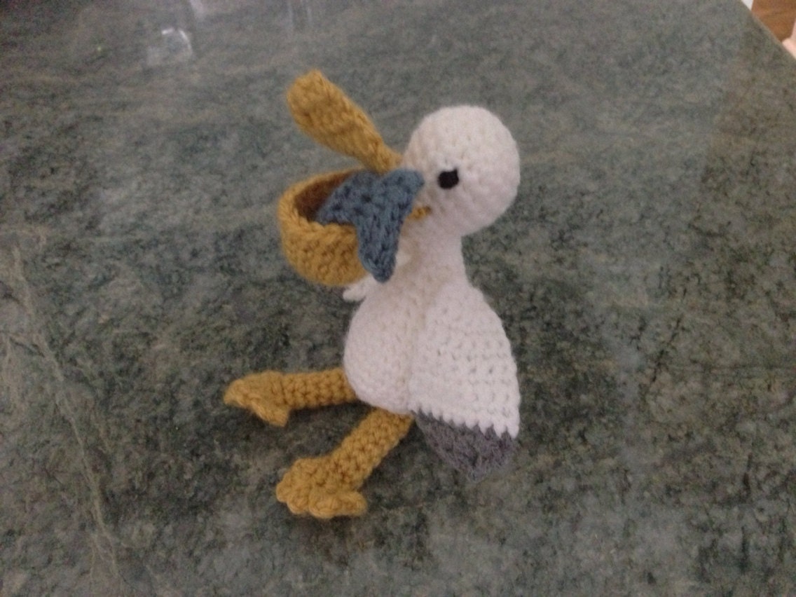 Peter the Pelican Crochet Amigurumi Stuffed Animal PATTERN Directions