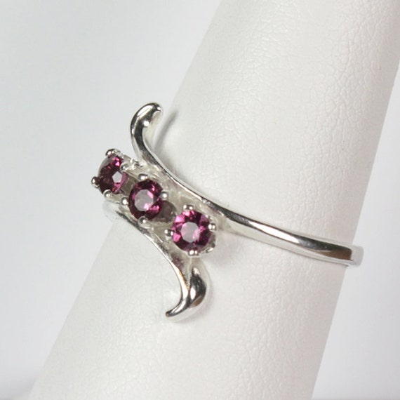 Natural Rhodolite Garnet Ring Sterling Silver / by TSNjewelry