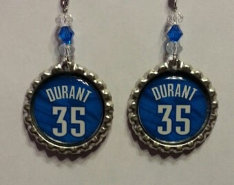 OKC Thunder - Kevin Durant Bottle Cap Earrings