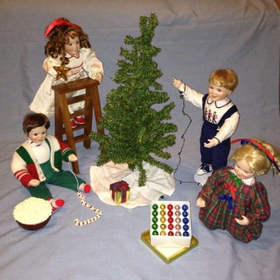 Items similar to Ashton Drake Dolls, Decorating the Tree, Mary Teeter