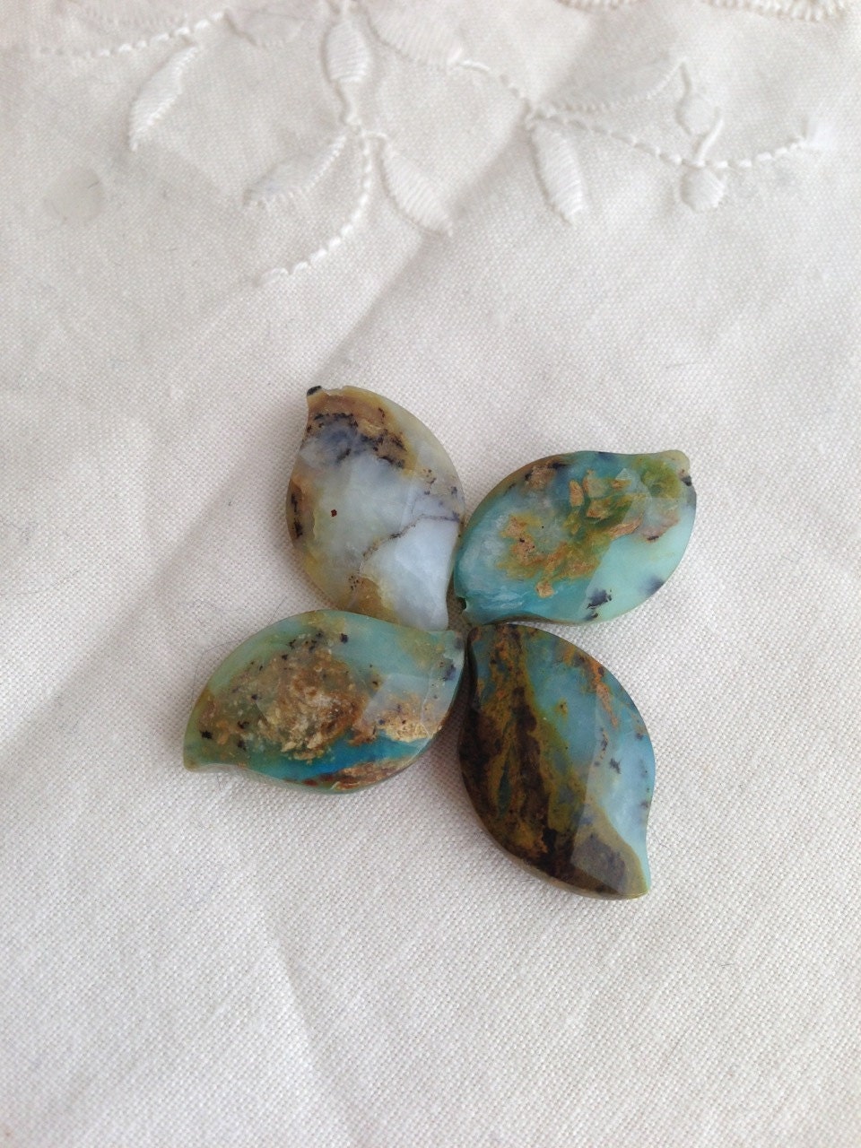 sale peruvian blue opal wave gemstone 25x15mm sale peruvian blue opal wave gemstone 25x15mm