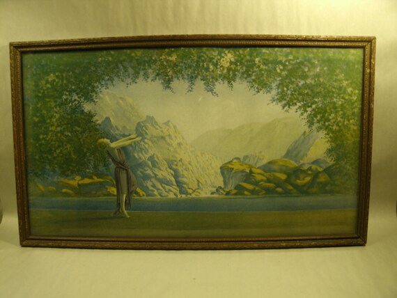 Original 1920s Art Deco Robert Wood Print Dawn