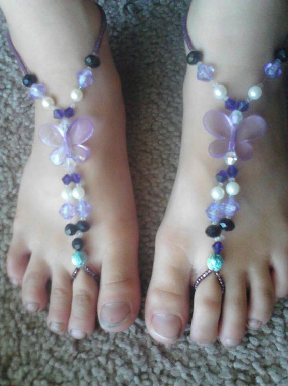 Foot Jewelry in Butterflies for children by SweetnWilds on Etsy