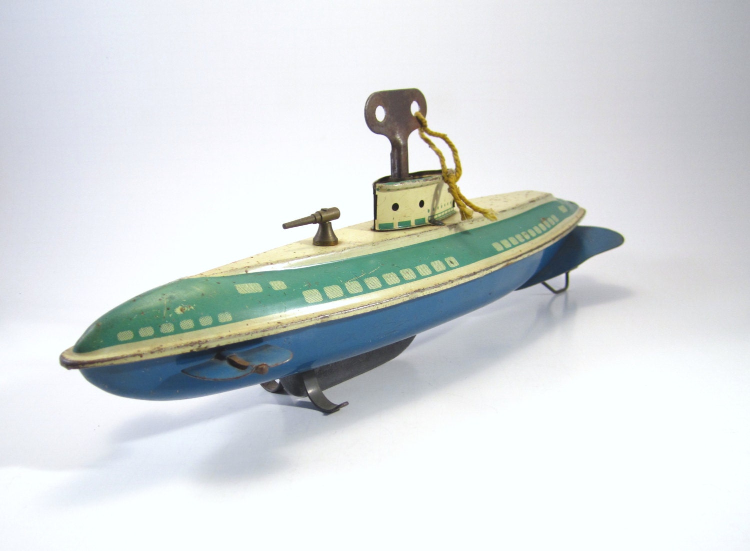 1940's Wolverine Tin Lithographed Toy Submarine