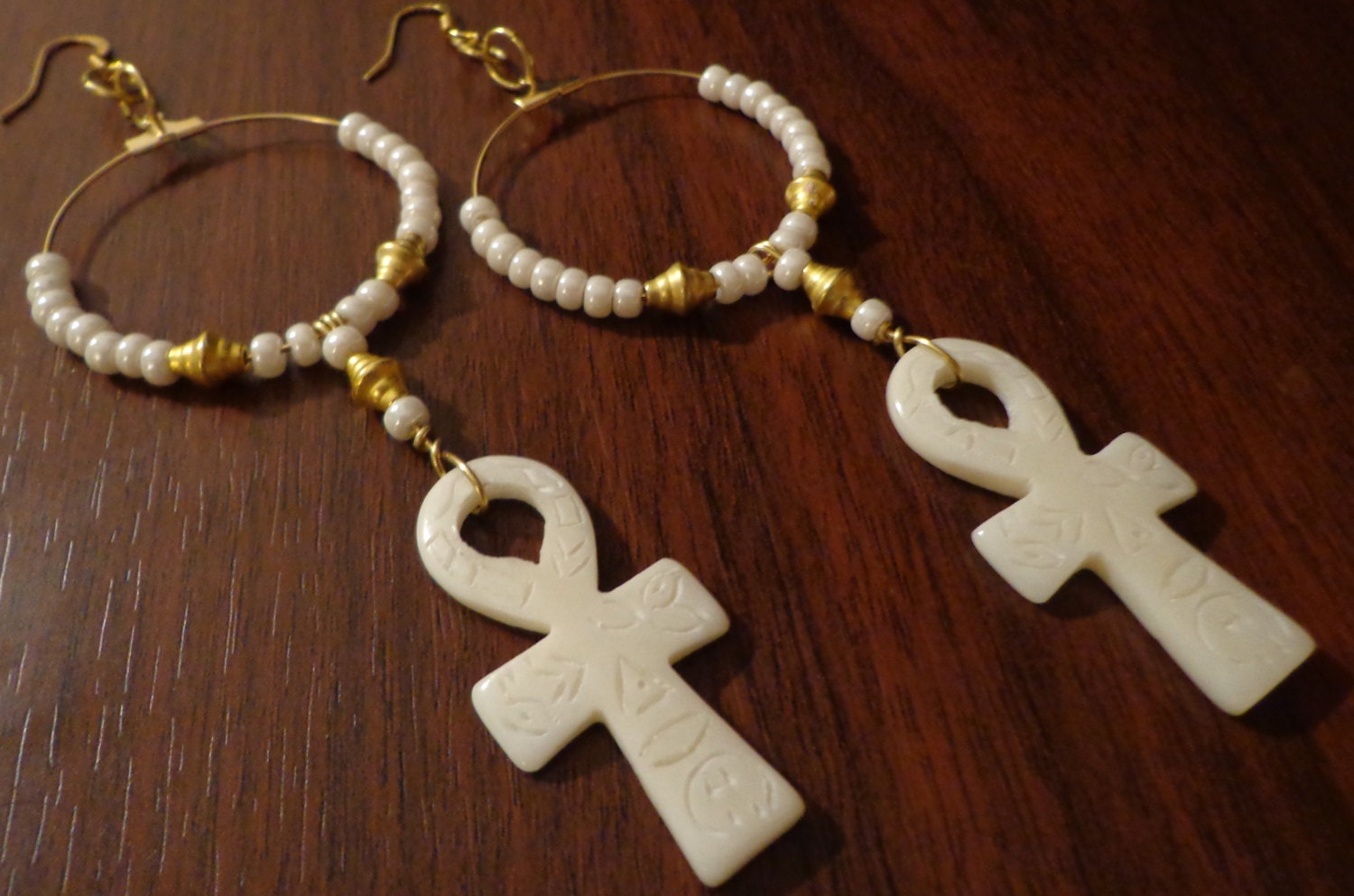 Immaculate Ankh Earrings Egyptian Jewelry African