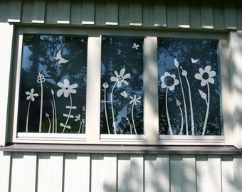 Glastattoo 'Meadow of flowers' - flowers even in winter.