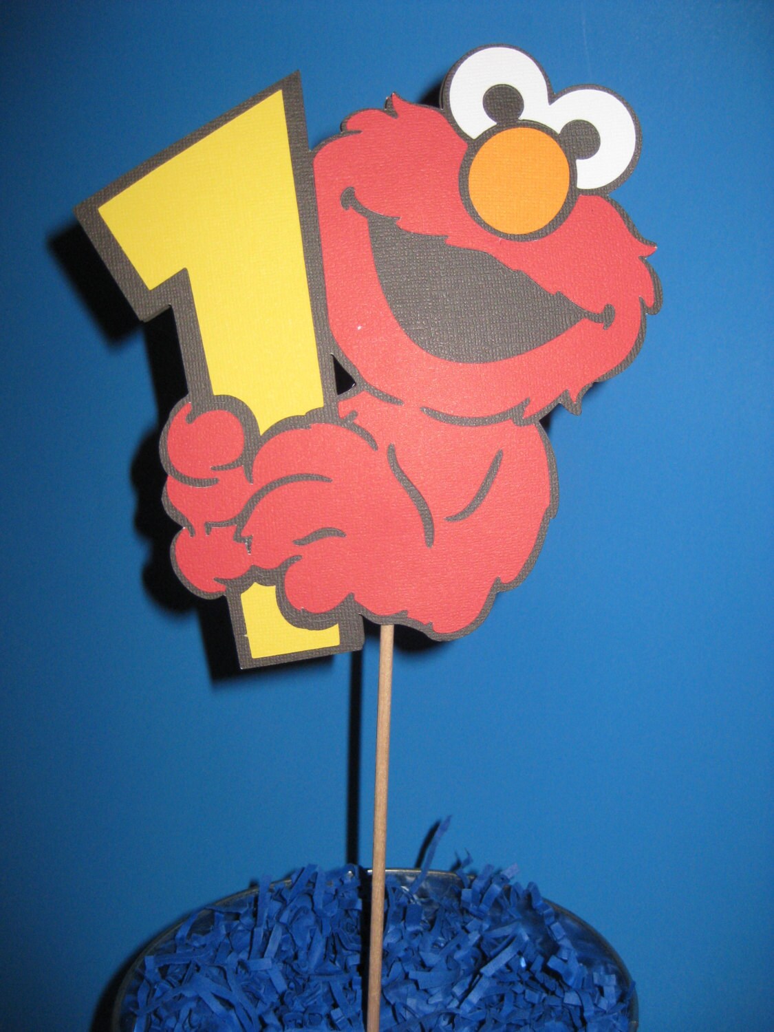 Sesame Street Elmo 1st Birthday Table Centerpiece/ Cake Topper