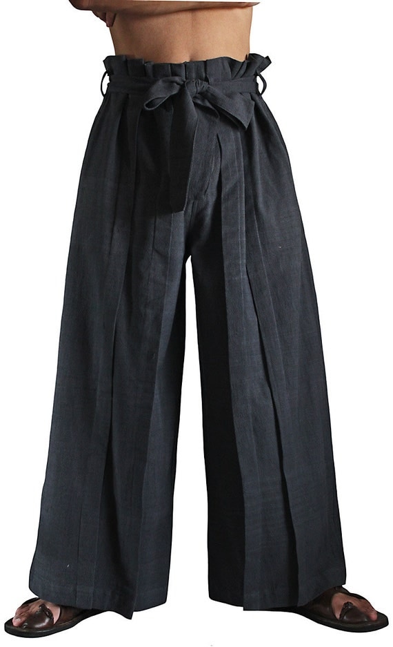 ChomThong Hand Woven Cotton Hakama Style Pants PFS-039-01L