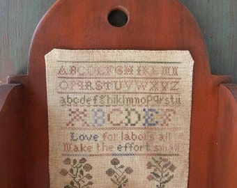 Primitive Cross Stitch Pattern Bloom By Threadworkprimitives