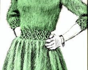 Baby Dress Knitting Pattern with Lace Yoke Meredith Baby