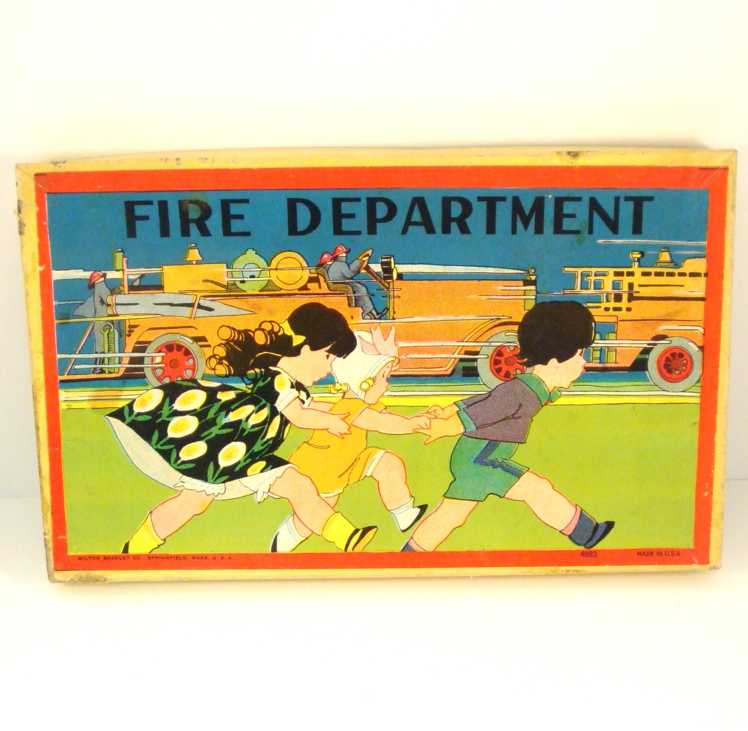 Fire Department Game Vintage 1930s Board Game by Milton