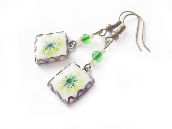 Springtime Scandinavian flower.Lime and green, fresh green,