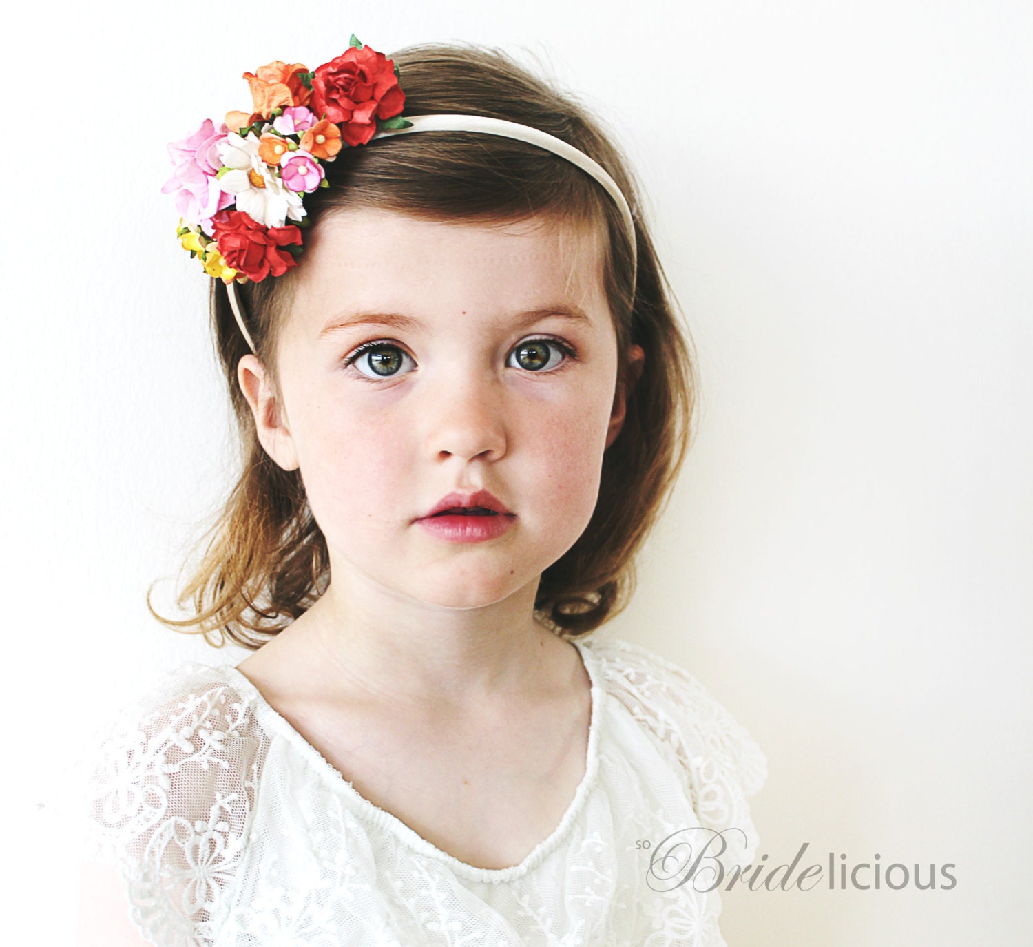 My Darling Rose flower  girl  hair  band  cute folklore hair 