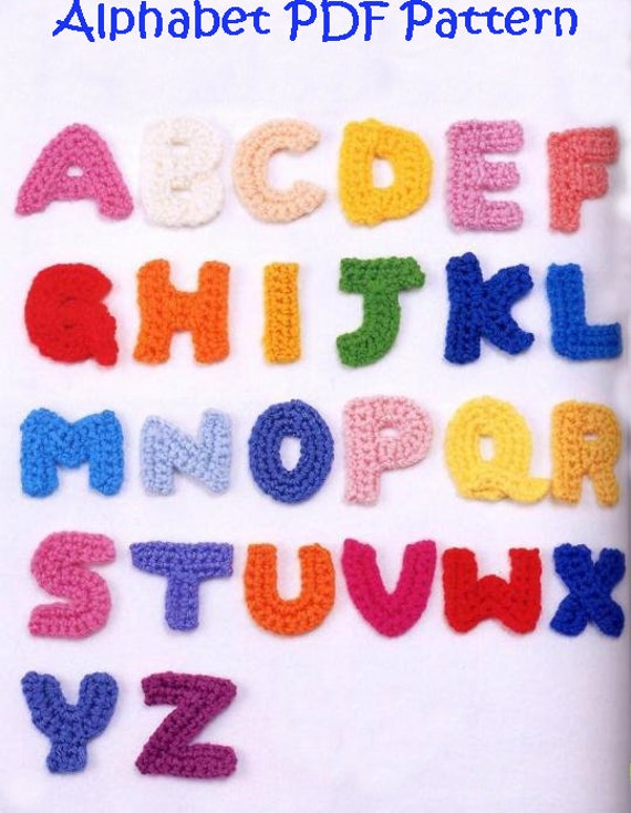 Alphabet Applique Crochet Pattern PDF pattern