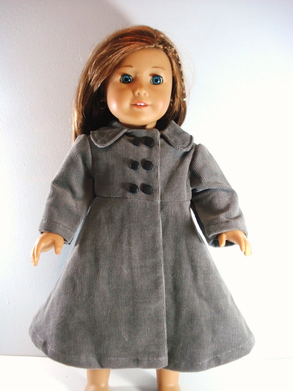 American Girl Doll Clothes Doll Coat Gray by DonnaDesigned on Etsy