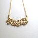 Delicate gold abstract sticks pendant necklace on 14k gold plate chain, branch necklace