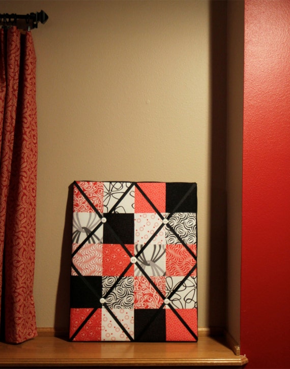 16 x 20 Message Board - Strawberry-Red, Black and White