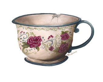 Popular items for chipped tea cup on Etsy