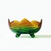 Large Yellow Green Ombre Glass Bowl