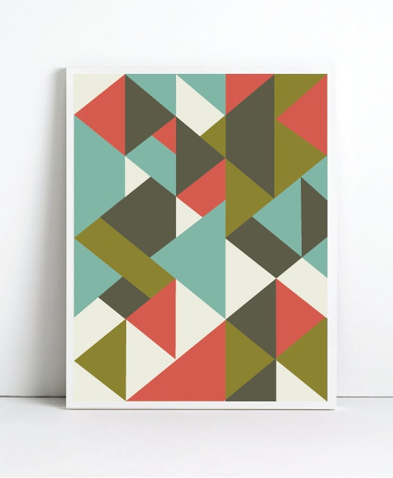 Geometric poster mid century art print retro poster retro