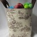 Brown Toile Fabric Basket