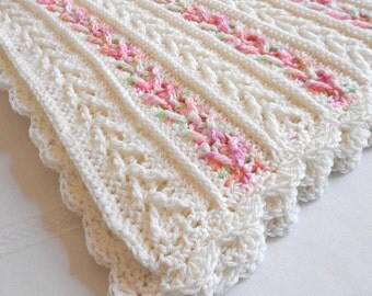 Crochet Pattern - Avalon Baby Blanket - Baby Afghan Babyghan - Throw Blanket or Lapghan Pattern - PDF Format
