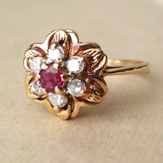 Antique ruby diamond engagement rings