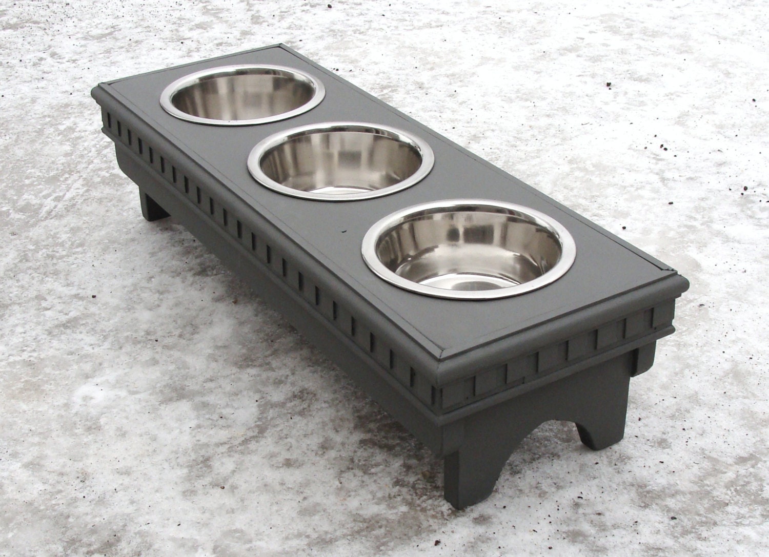 Dog feeding Stand Dog Bowl Elevated Dog Feeder 3 Bowl