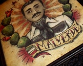 Items Similar To Malverde Mexican Folk Saint In Traditional Tattoo ...