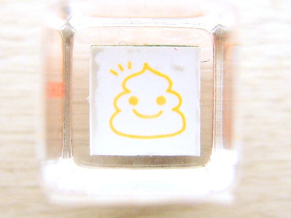 Poo Stamp -  Japanese Rubber Stamp -  Poo Baby Mini Mini Size