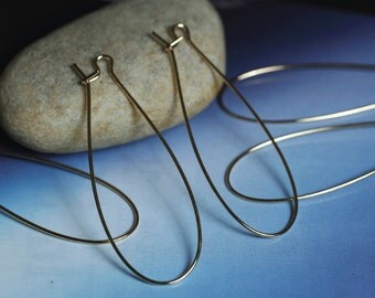 Kidney earwire, gold-plated 47x21mm, 8 pcs (item ID F9318FY)