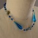 Wedding cake necklace Art Deco Venetian lampwork beads Tiffany blue lampwork beaded Antique