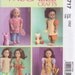 McCalls 6717 (2013) Pattern for 18 inch Doll Clothes Mask Slippers Toy BRAND NEW Uncut