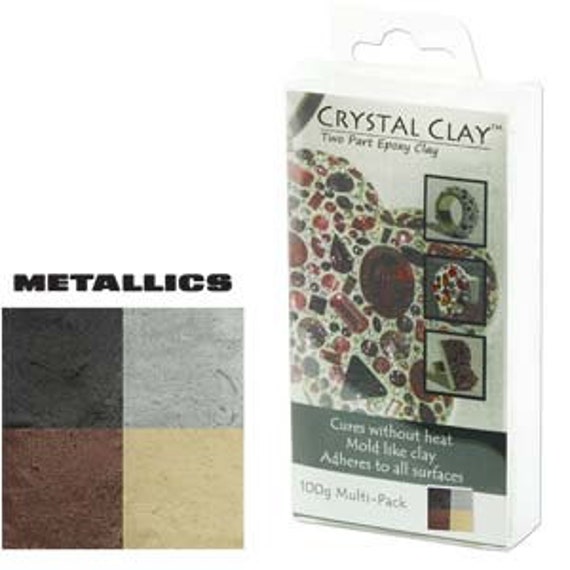 Crystal Clay 2Part Epoxy Clay Kit Metallics Color Mix 100g