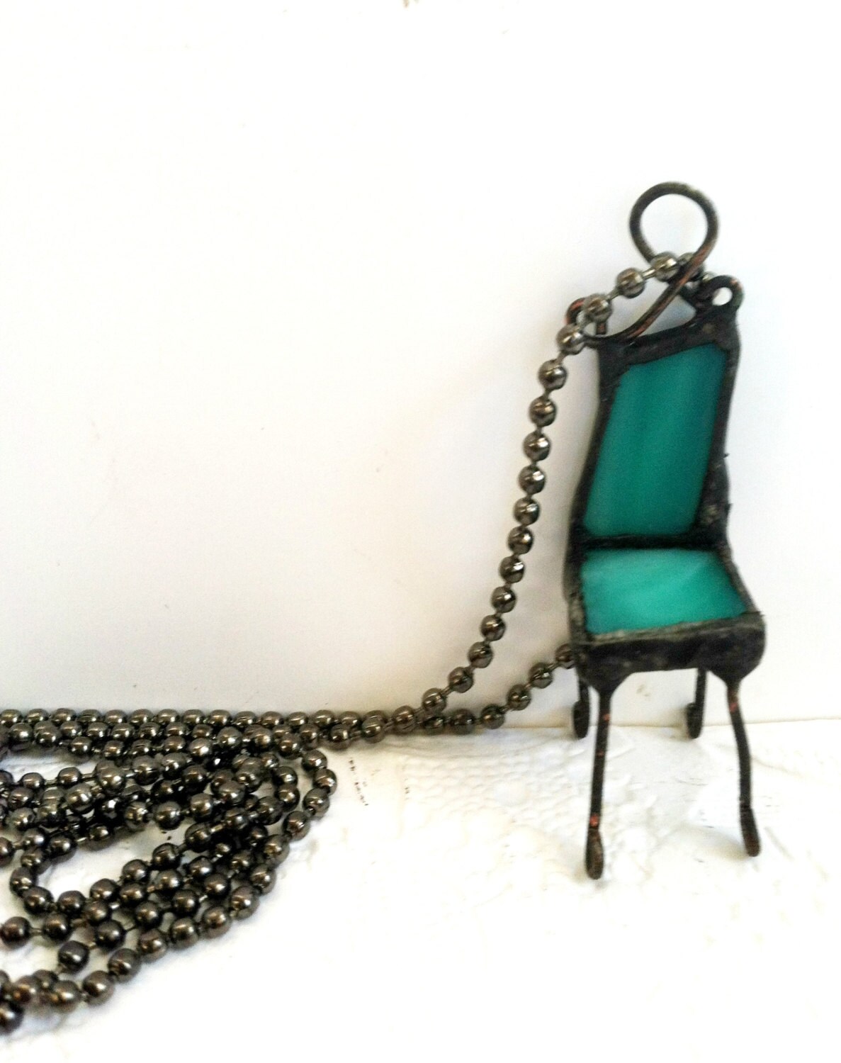Chair Necklace Quirky Jewelry Soldered Sweetheart Chair