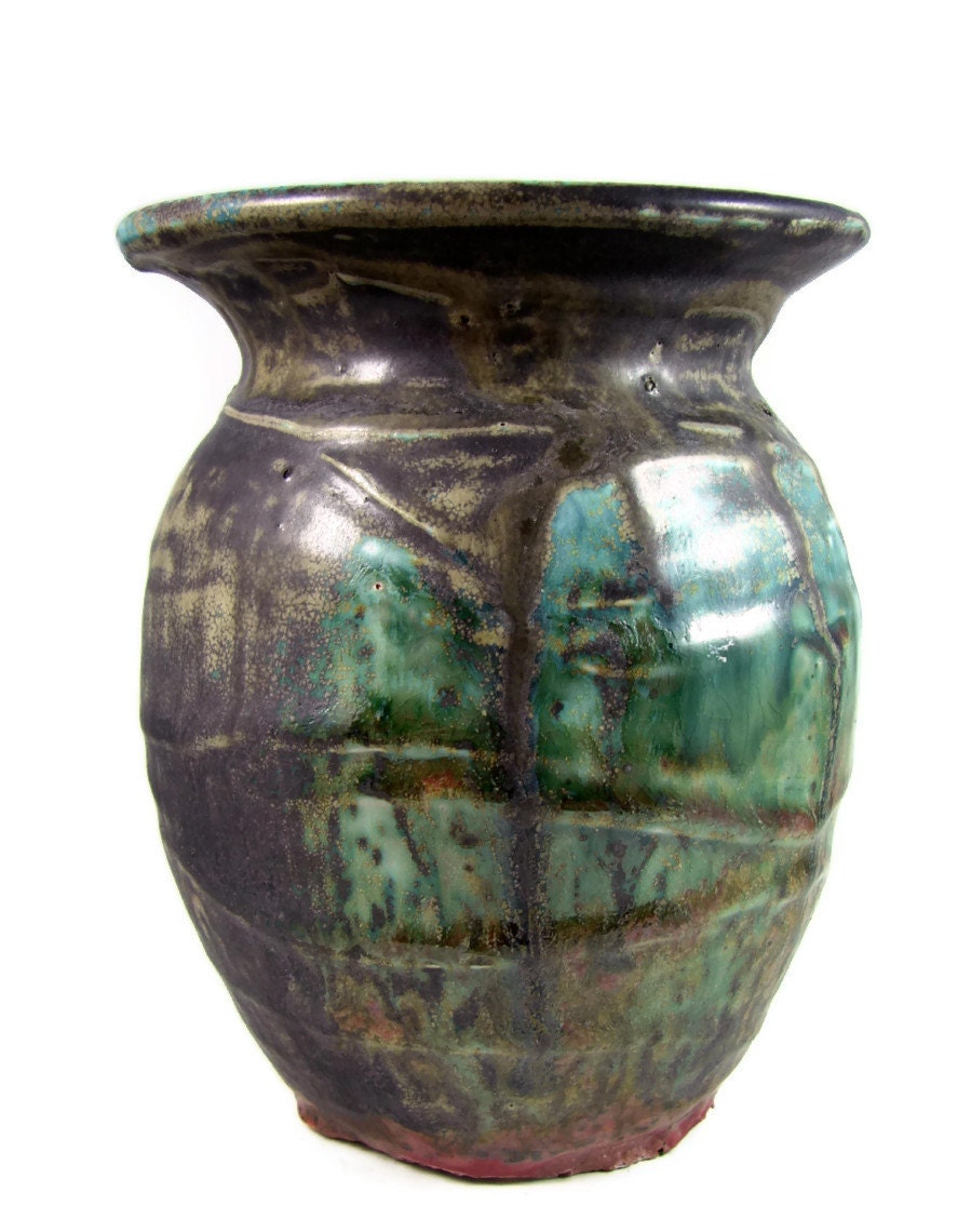 Ceramic Stoneware Vase Large Decorative Textured Vase