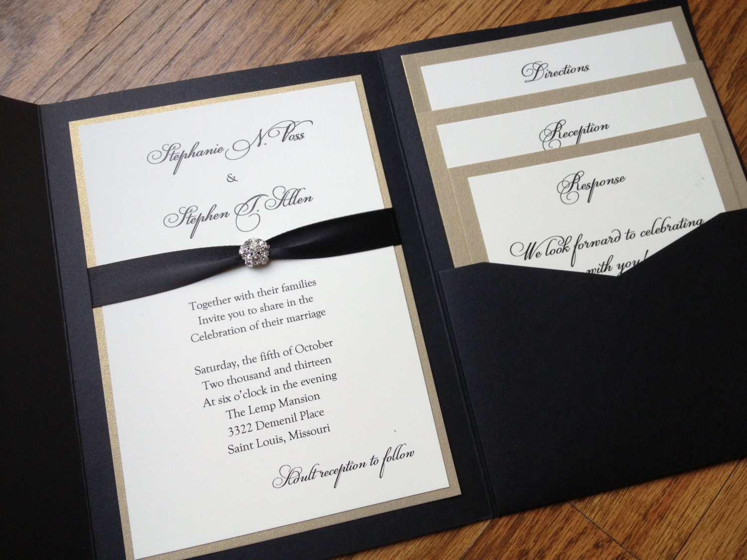 Wedding Invitations With Pocket 3