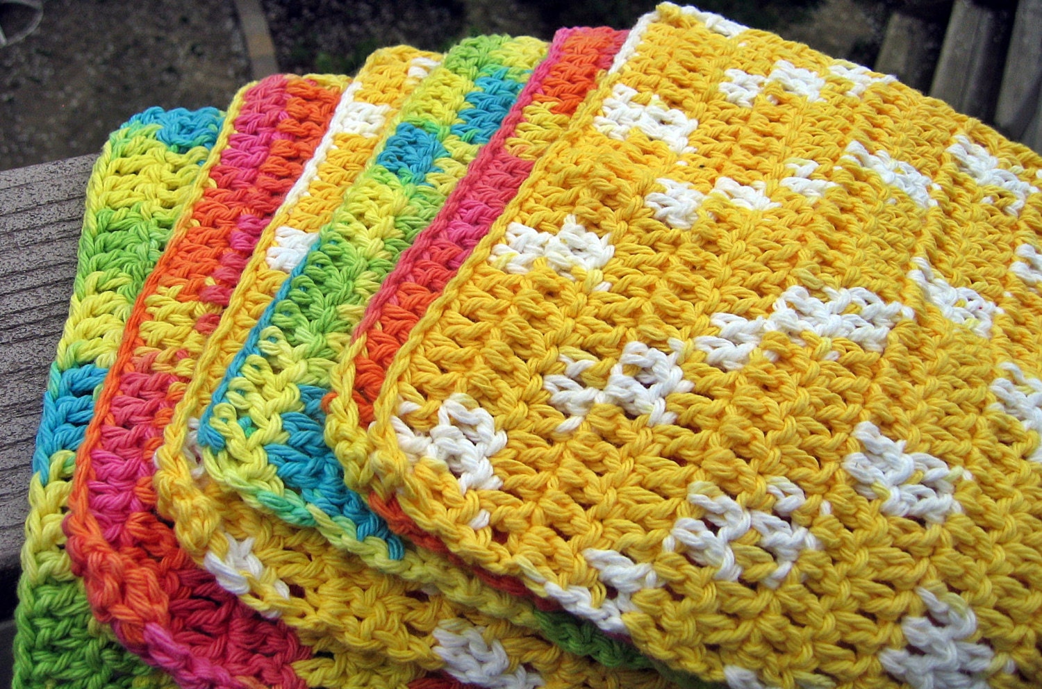 Crochet Dishcloths Washcloth Handmade Bath Washcloths Eco