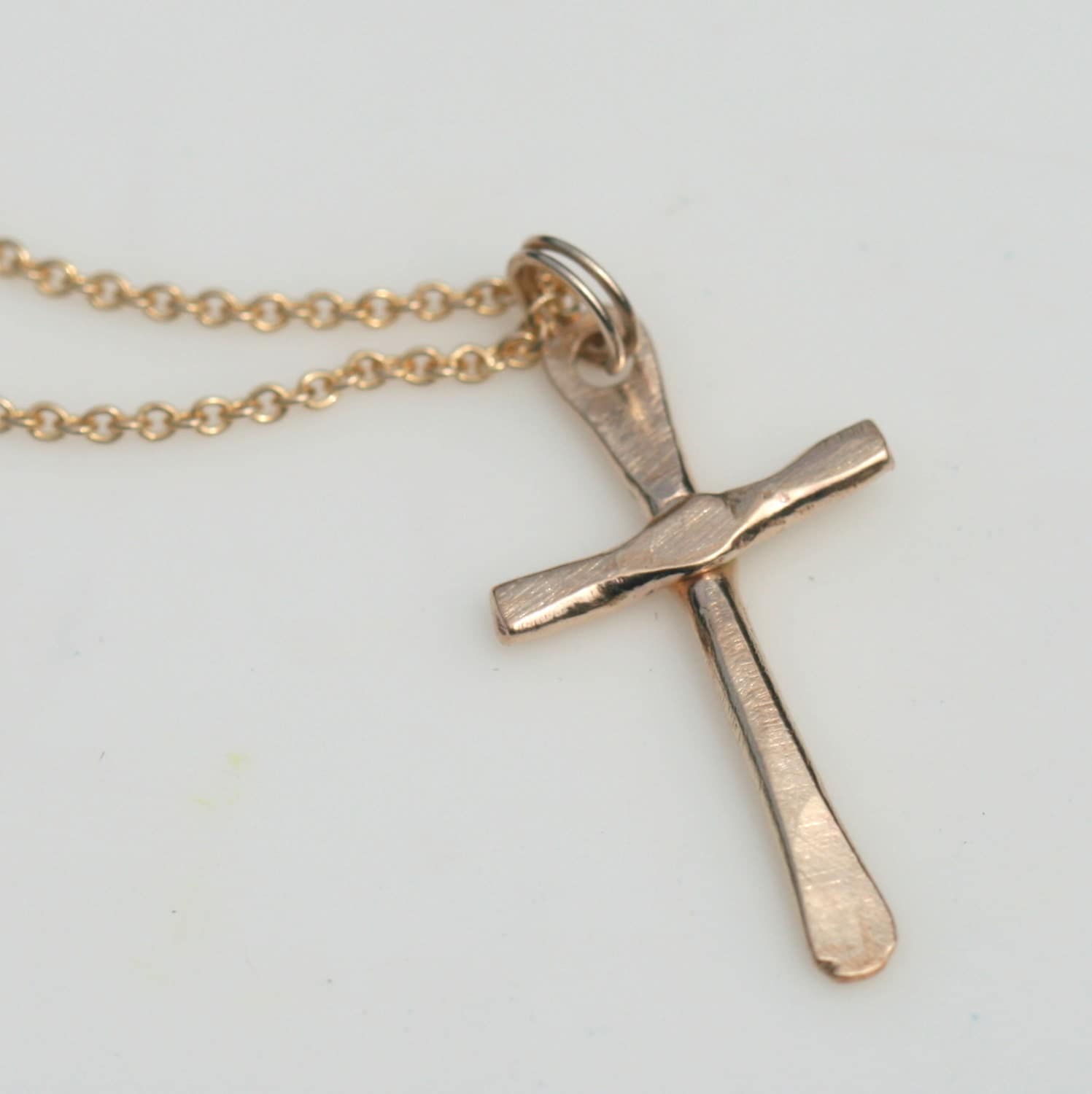 Small Gold Cross Necklace 14k Gold Fill by MaggieMcManeDesigns