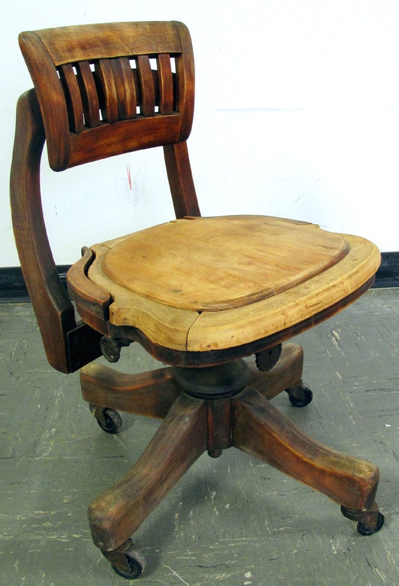 Johnson Chair Co. Vintage Antique Industrial Drafting Chair.