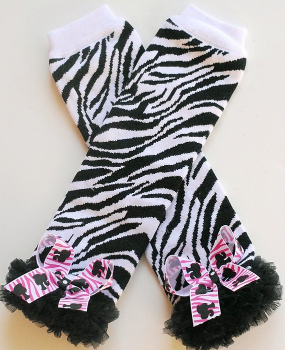 Items similar to boutique ZEBRA DOLL ROCK leg warmers with attached